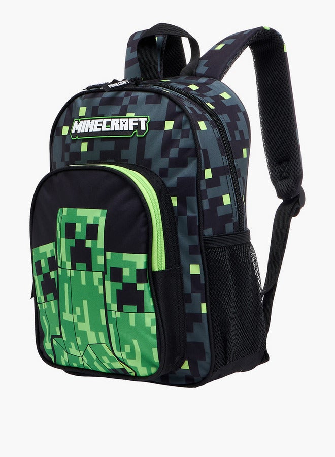 MINECRAFT Printed Backpack with Adjustable Straps and Zip Closure - 15x22x32 cm - Image 2