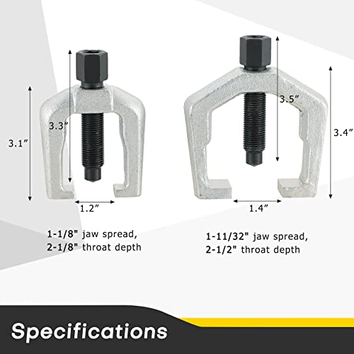 Acymner Ball Joint Separator Kit | 5 in 1 Pitman Arm Puller, Tie Rod End Tool Set, Splitter Removal Kit for Front End Service - Image 4