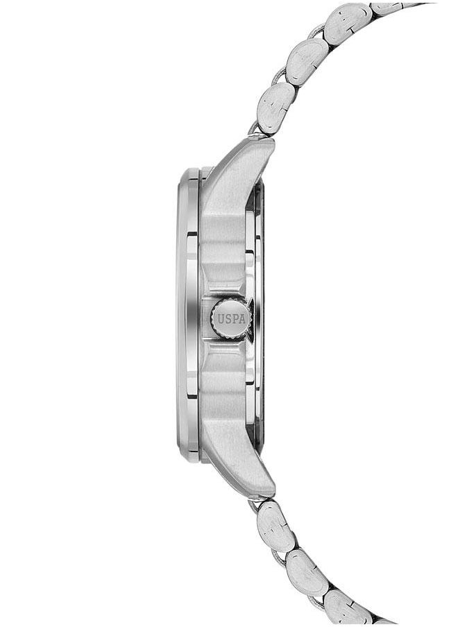 U.S. Polo Assn. U.S. Polo Assn. Crossing Ladies' 34mm Chronograph Watch with Ice Blue Dial & Silver Stainless Steel Band - USPA2076-04, Bold Style & Rugged Durability  - Image 2