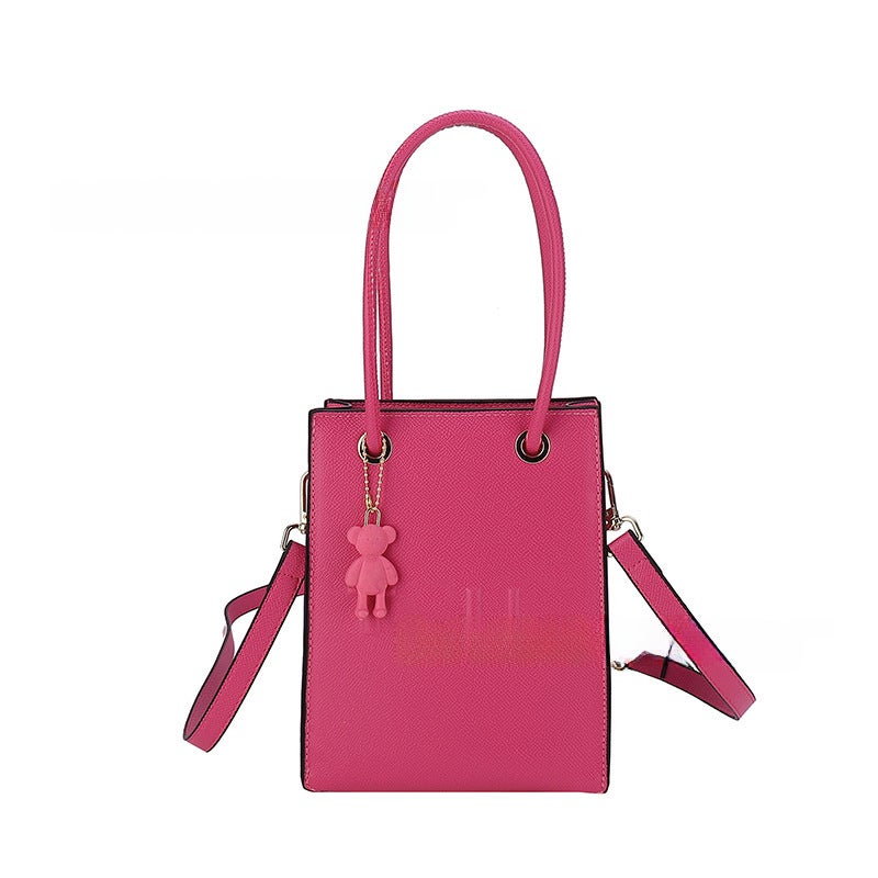 Mini Tote Bag for Women 2024 Premium Feel Versatile rose red 