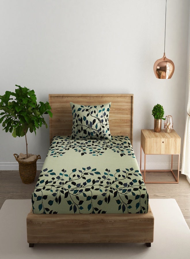 RISHAHOME 2-Piece Single Cotton Bedsheet Set 180 TC – Soft, Breathable with 1 Pillow Cover - Image 1