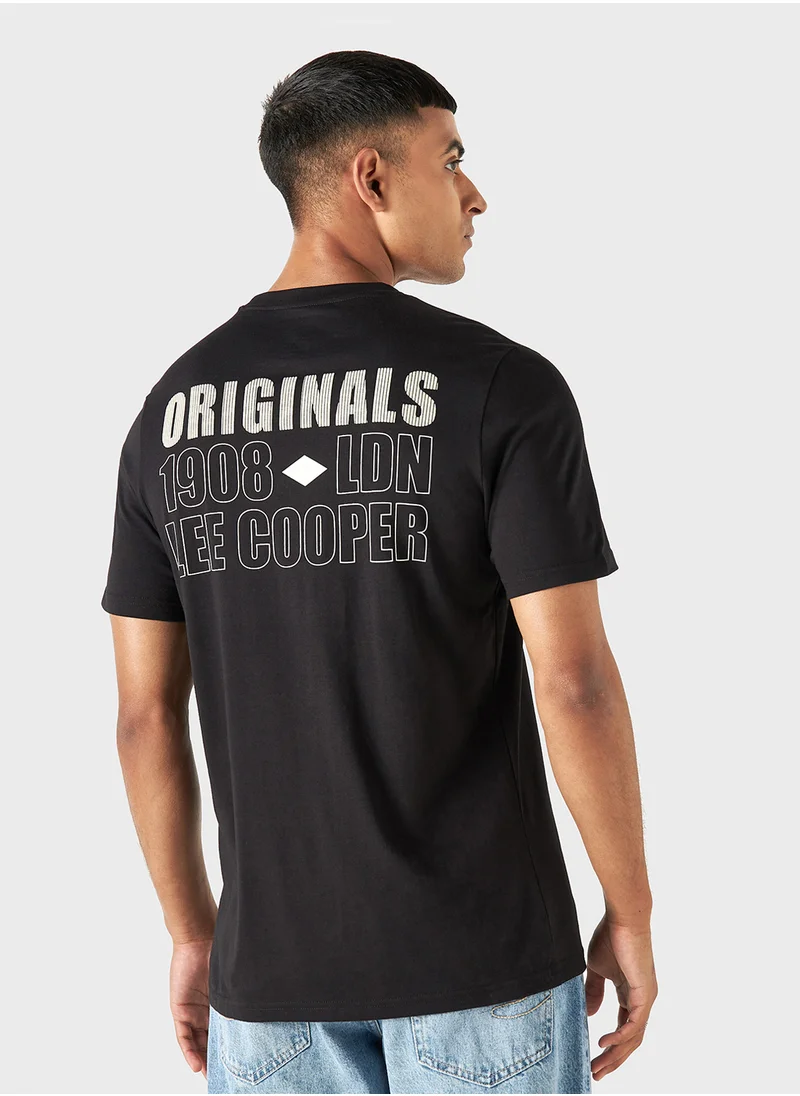 Lee Cooper Lee Cooper Logo Detail Crew Neck T-shirt with Shor