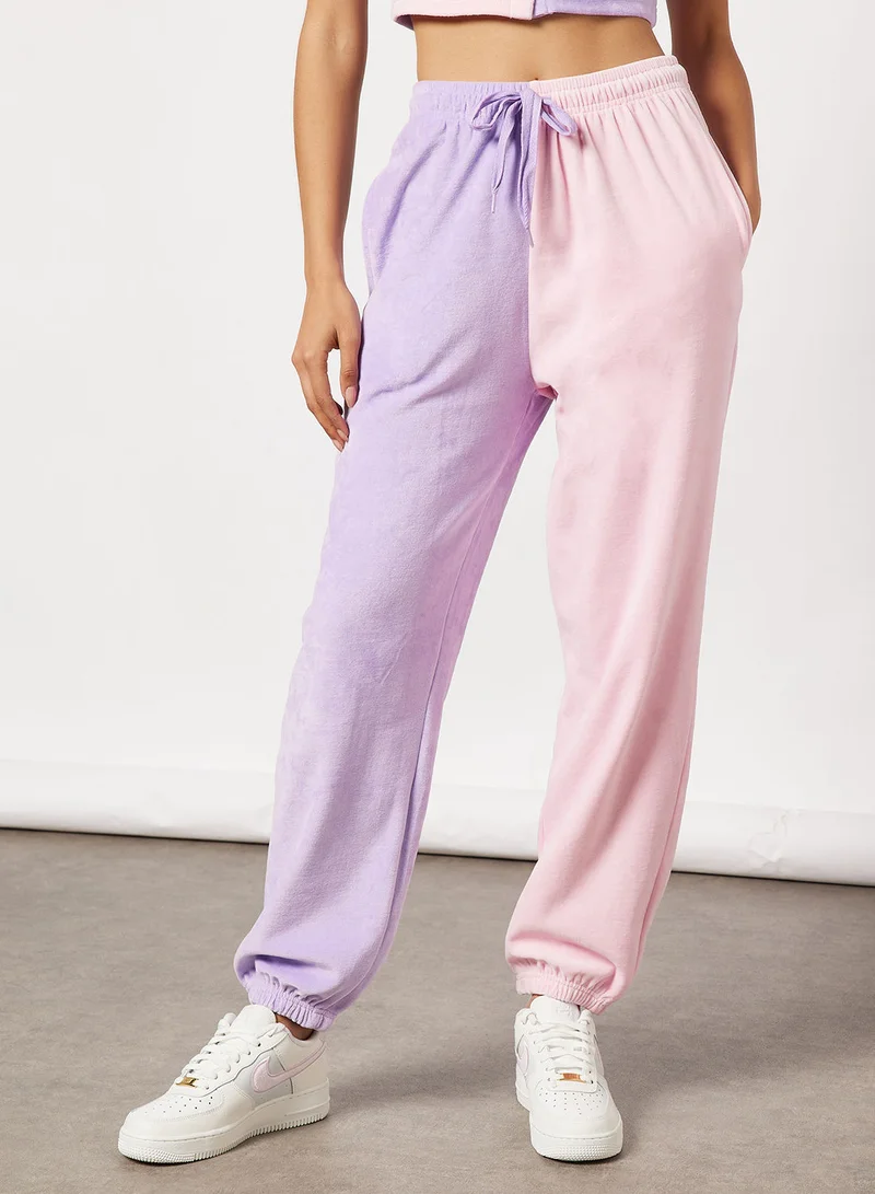 Daisy Street VELOUR MEGAN SPLIT JOGGER
