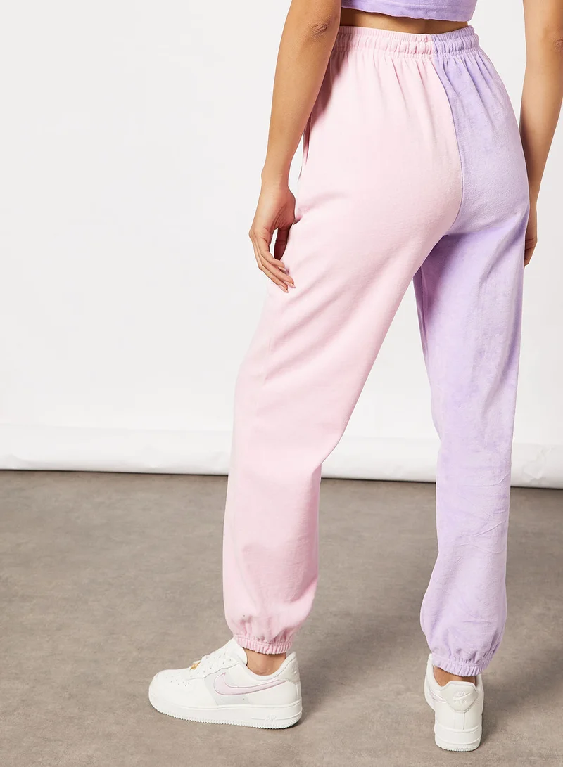 Daisy Street VELOUR MEGAN SPLIT JOGGER