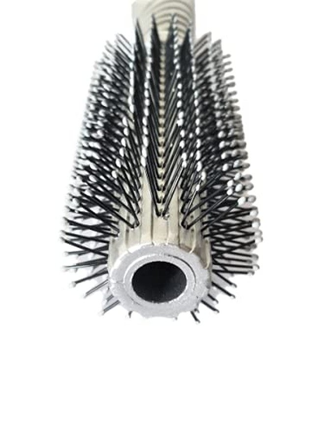 Tiamo Round Plastic Hairbrush set blue and silver for grooming - Image 5