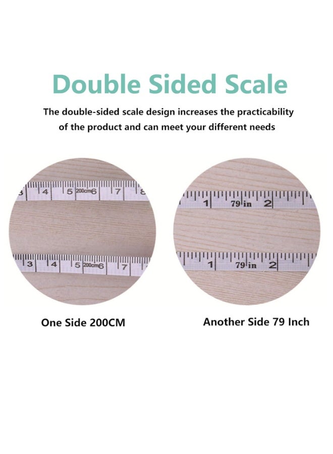 VIUAUAX Mini Retractable Tape Measure(3 Packs) , Flexible, Pocket Size, Dual Sided, 150CM Tailor Measuring Tapes for Body Measurement Weight Loss Cloth Knitting Craft - Image 2