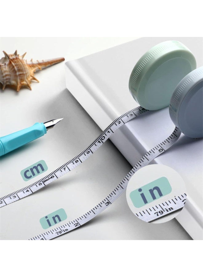 VIUAUAX Mini Retractable Tape Measure(3 Packs) , Flexible, Pocket Size, Dual Sided, 150CM Tailor Measuring Tapes for Body Measurement Weight Loss Cloth Knitting Craft - Image 5