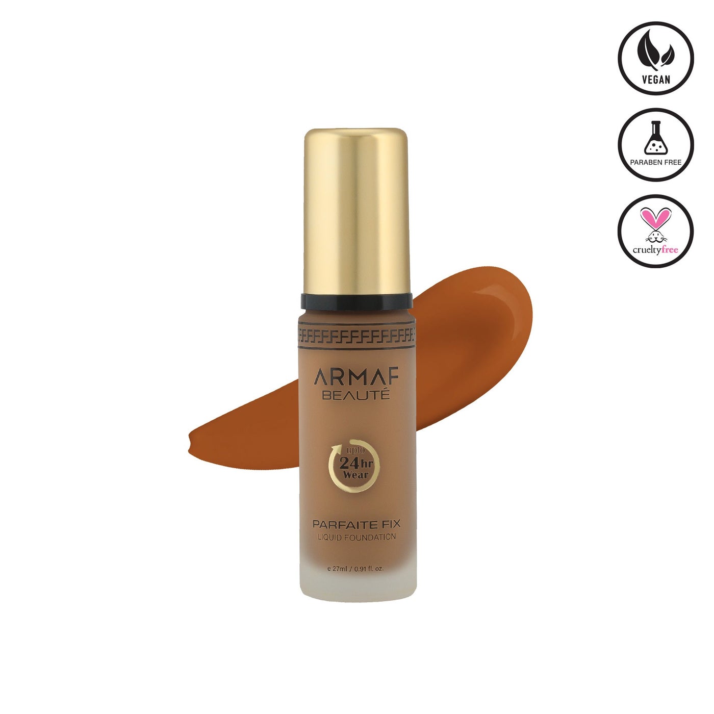 Armaf Beaute Face Make Up 24 Hour Parfaite Fix Liquid Foundation 22ml, Tan Beige Colour, Long Lasting Matte Finish, Lightweight Formula, Buildable Coverage, Flawless Complexion, For All Skin Types