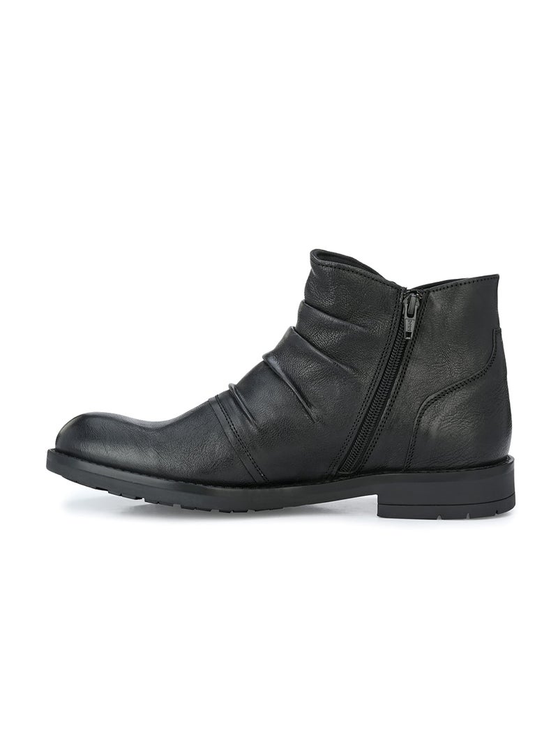 Delize Leather- Blackmen’s matt Tumbled Leather Ankle Boots 61583-7 - Image 5