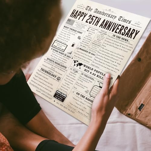 FANCYLUCKY Jumbo 25th Anniversary Card for Husband Wife Couples, Big 25 Year Anniversary Card Gifts for Dad Mom Parents, Romantic Silver Wedding Gifts for Husband Wife - Image 5