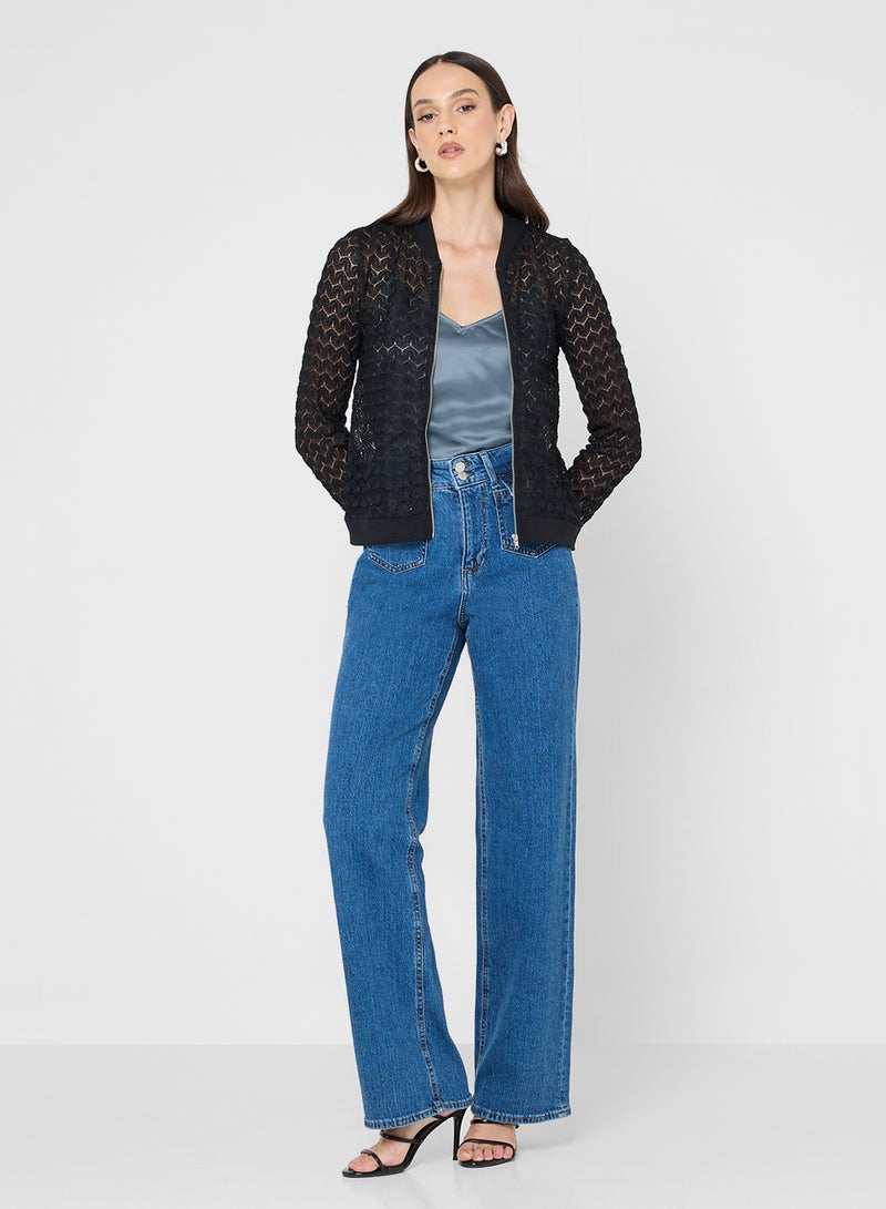 فيرو مودا جينز واسع بجيوب - Image 5