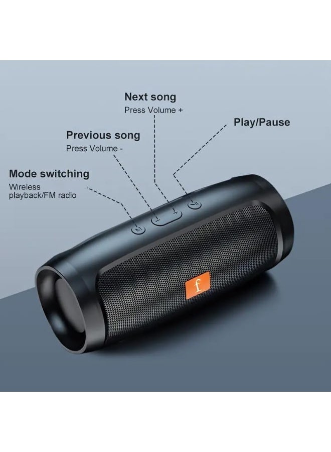 Wireless Speaker with Dual Channel Subwoofer, Surround Sound, Black - Image 2