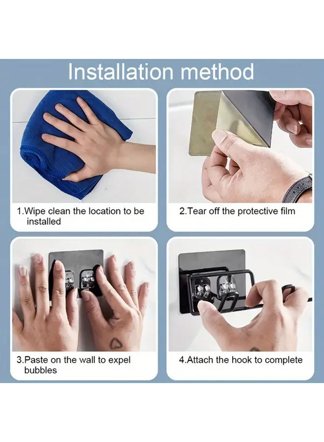 Stainless Steel Hair Dryer Holder Wall Mounted Organizer For Straightener And Curling Iron Silvery - Image 5