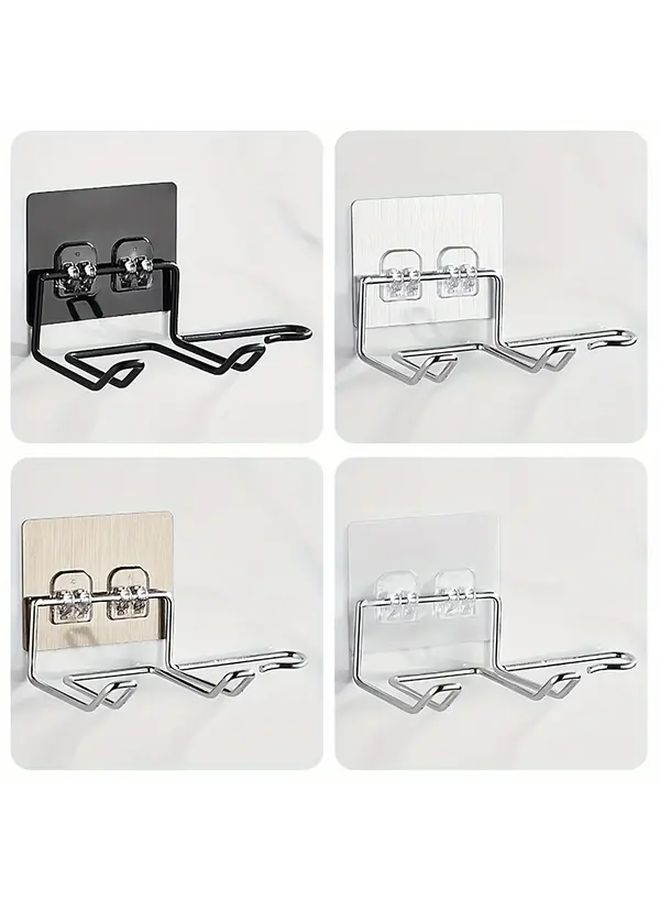 Stainless Steel Hair Dryer Holder Wall Mounted Organizer For Straightener And Curling Iron Silvery - Image 2