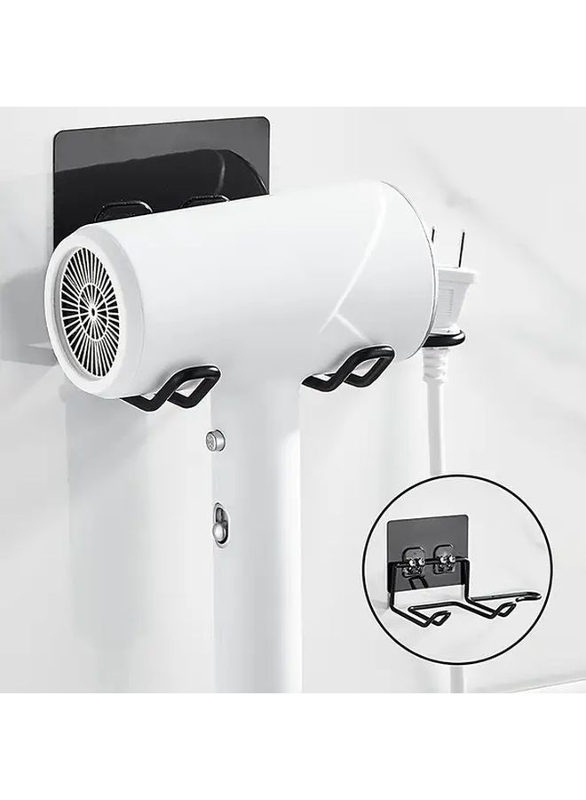 Stainless Steel Hair Dryer Holder Wall Mounted Organizer For Straightener And Curling Iron Silvery - Image 1