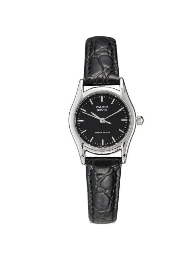 CASIO Women's Leather Analog Watch LTP-1094E-1ARDF - 23 mm