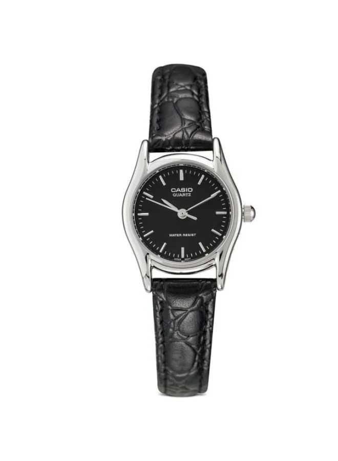 CASIO Women's Leather Analog Watch LTP-1094E-1ARDF - 23 mm