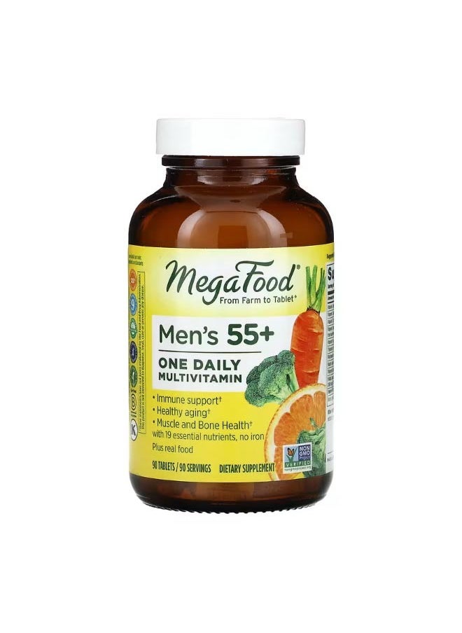MegaFood Mens 55 One Daily Multivitamin 90 Tablets  - Image 1