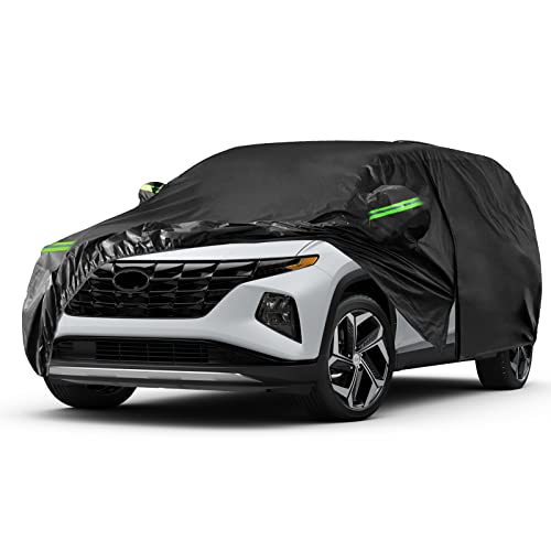 SPORTULI Waterproof Car Covers Replace for 2010-2025 Hyundai Tucson, 6 Layers All Weather Custom-fit Car Cover with Zipper Door & Windproof Bands for Snow Rain Dust Hail Protection - Image 1