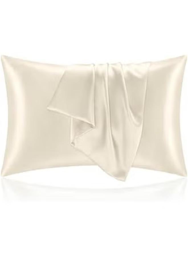 غطاء وسادة ساتان أبيض أنيق - ناعم وفخم - Pillowcase001  - Image 1