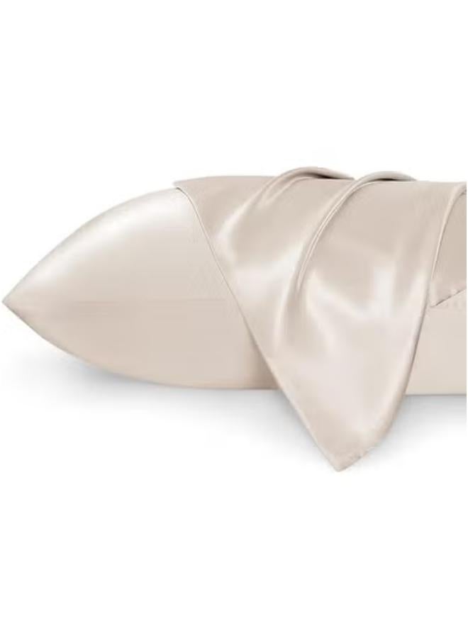 غطاء وسادة ساتان أبيض أنيق - ناعم وفخم - Pillowcase001  - Image 2