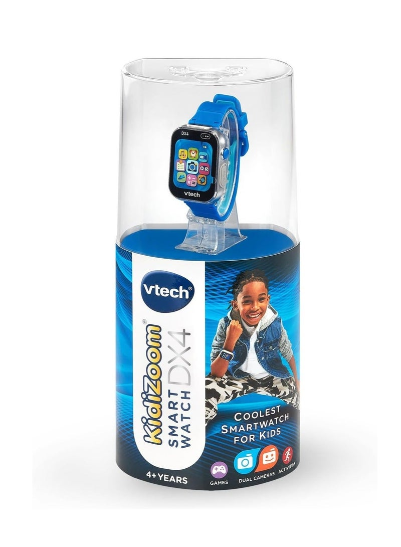 في تك بيبي ساعة VTech KidiZoom الذكية DX4 باللون الأزرق - كاميرا وألعاب، مسجل فيديو، مغير صوت - Image 1