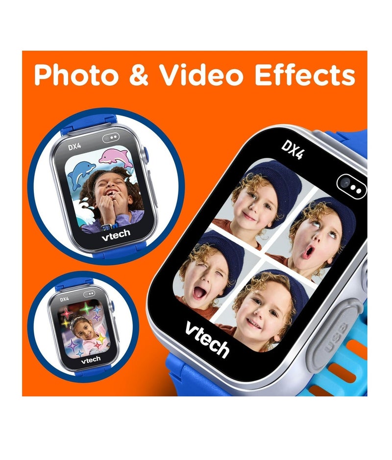 في تك بيبي ساعة VTech KidiZoom الذكية DX4 باللون الأزرق - كاميرا وألعاب، مسجل فيديو، مغير صوت - Image 5