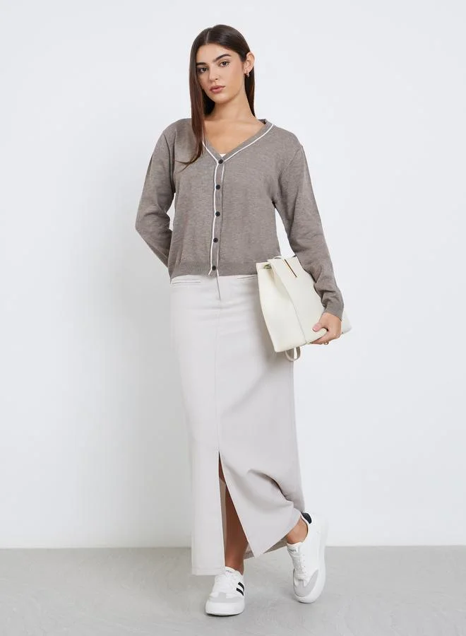 ستايلي كنزة كارديغان بتفاصيل أزرار