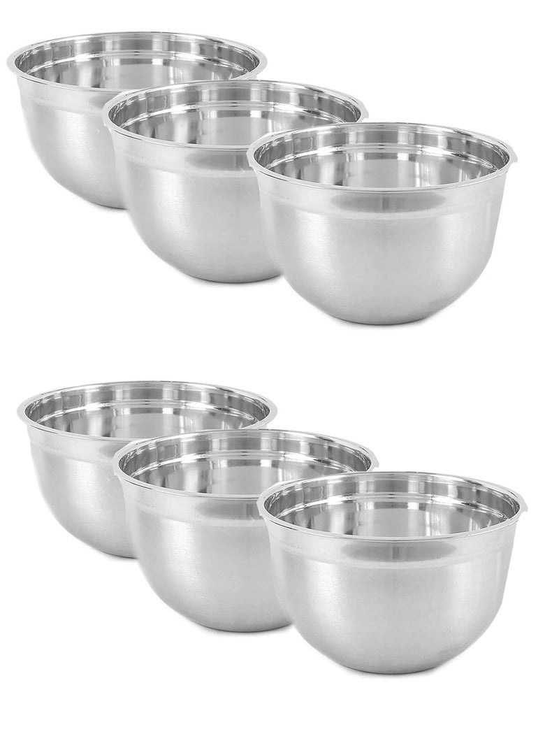 GOODLIFE Stainless Steel Bowl 12cm 14cm and 16cm Set of 3 Pack of 2