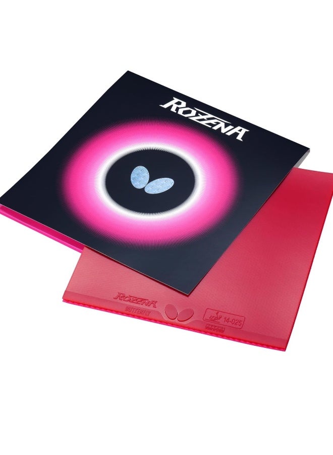 BUTTERFLY Rozena Table Tennis Rubber Inverted Professional Table Tennis Rubber Red (1.7mm) 4906901186873 - Image 2
