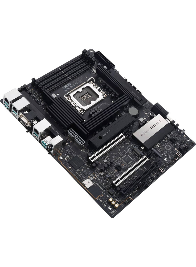 ASUS Pro WS Z890‑ACE SE Workstation Motherboard, Intel LGA1851 Core Ultra CPU Support, Up To DDR5 4x256GB, PCIe 5.0 Dual GPU, 4x M.2 NVMe Slots, 10Gb + 2.5Gb LAN, Thunderbolt 4, AI Overclocking & Cooling, ATX | 90MB1JC0-M0EAY0 - Image 5