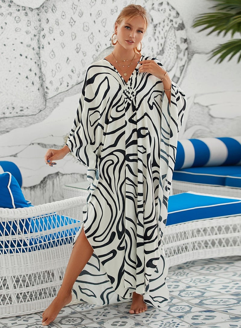 إسكدنيا قميص غطاء الشاطئ الكبير والتنورة الطويلة - Image 1