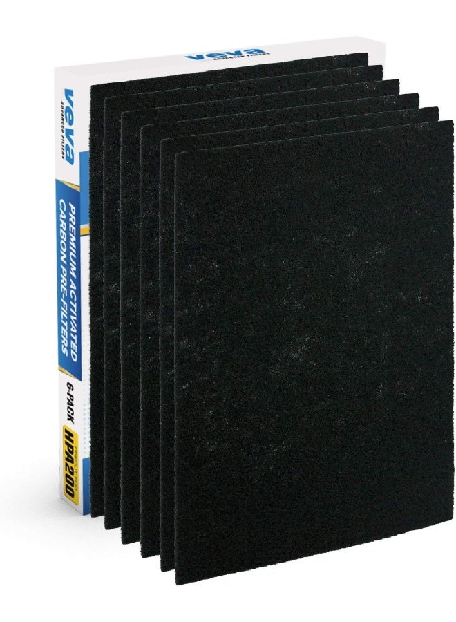 VEVA Air Purifier Filter Replacements  6 Pack Precut  Compatible with Honeywell HPA200 Purifiers  Premium Activated Carbon PreFilters - Image 5