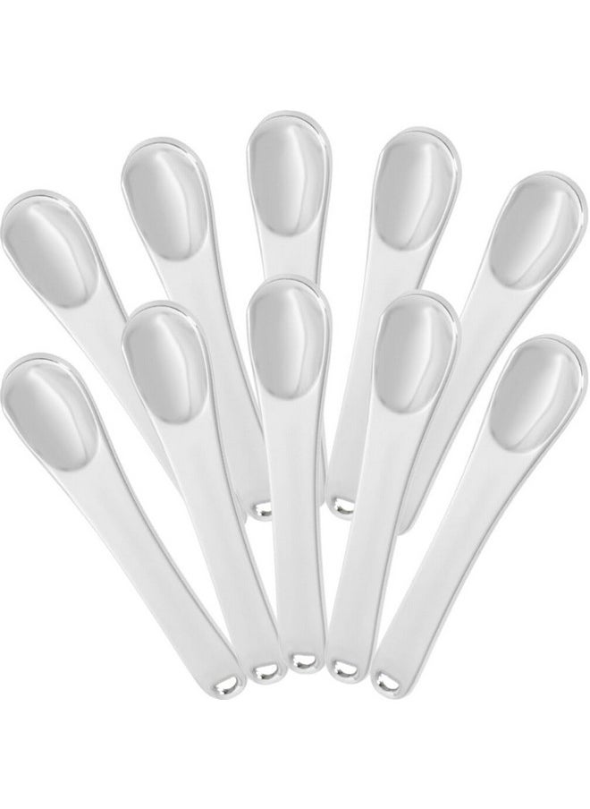 Healifty Facial Cream Stick Mini Metal Cosmetic Spatula 10 Pcs Skincare Spatulas Mini Cosmetic Spoon Reusable Facial Applicator Cosmetic Spatula for Cream, Lotions, Moisturizers  - Image 1