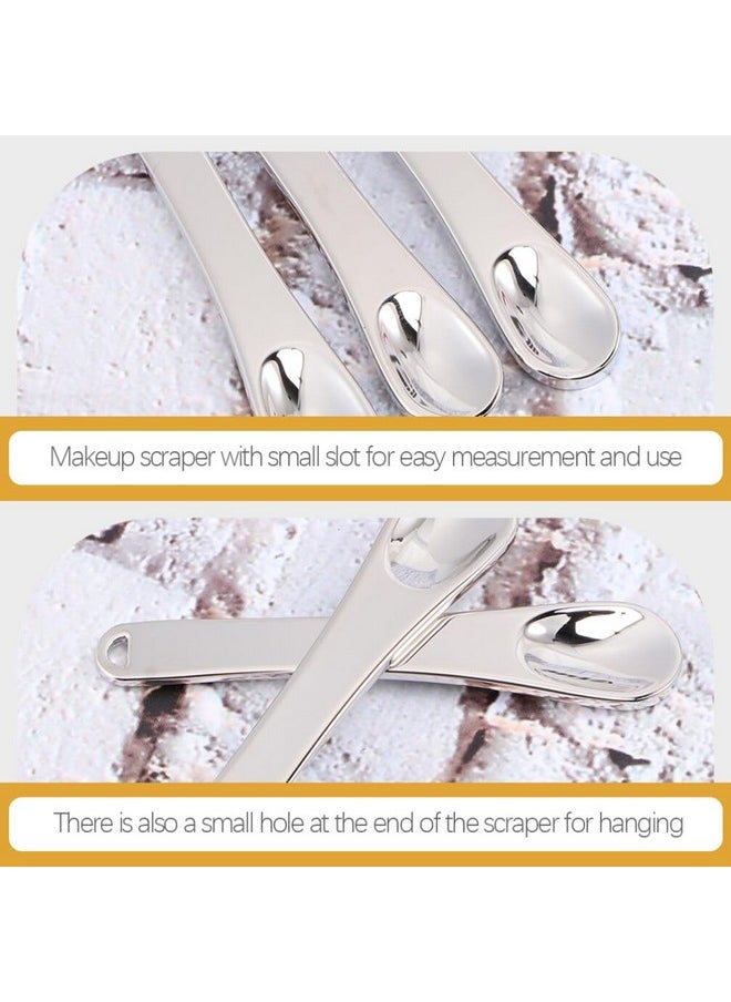 Healifty Facial Cream Stick Mini Metal Cosmetic Spatula 10 Pcs Skincare Spatulas Mini Cosmetic Spoon Reusable Facial Applicator Cosmetic Spatula for Cream, Lotions, Moisturizers  - Image 3