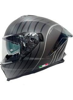 sway Helmet Sw 865 Space Black White With Sunglasses  - Image 2