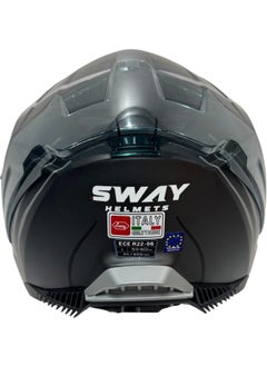 sway Helmet Sw 865 Space Black White With Sunglasses  - Image 4