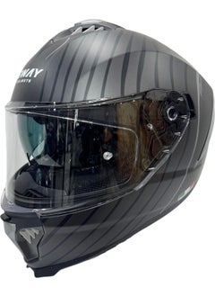 sway Helmet Sw 865 Space Black White With Sunglasses  - Image 1