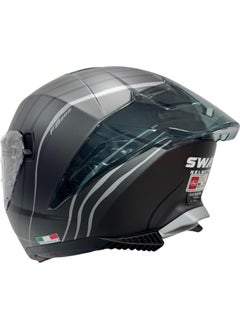 sway Helmet Sw 865 Space Black White With Sunglasses  - Image 5