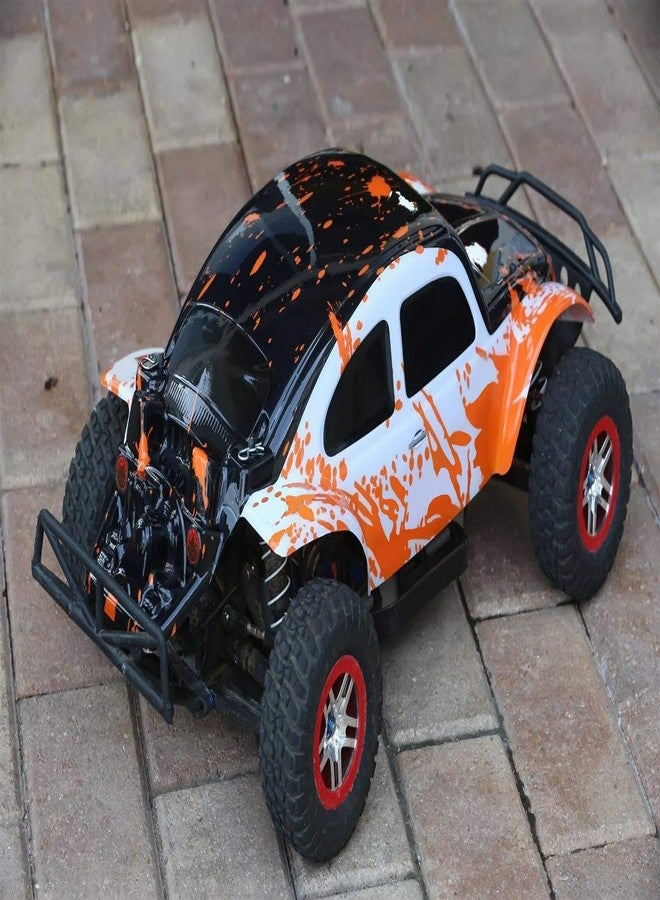 SummitLink Compatible Custom Body Muddy Orange Over White/Black Replacement for 1/10 Scale RC Car or Truck (Truck not Included) SSB-WBR-02 - Image 5