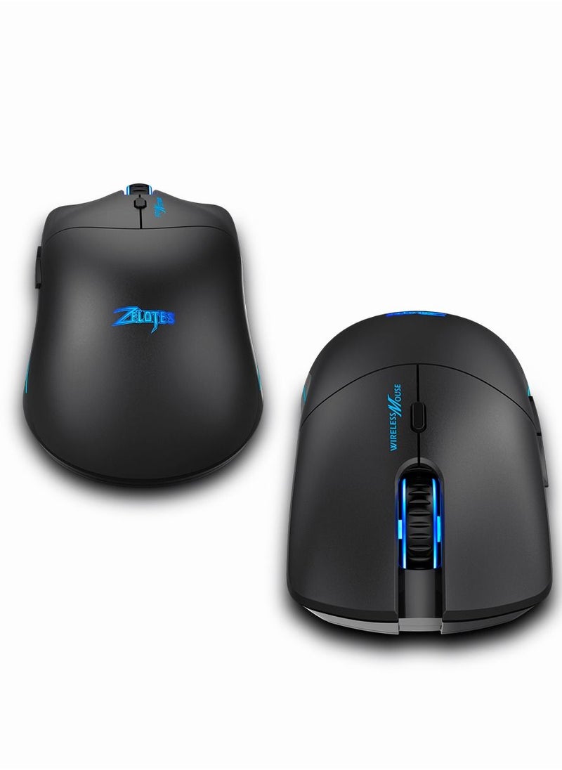Generic - ZELOTES F-22 2.4GHz Wireless Mouse Gaming Mouse 6 Keys Optical Mice Ergonomic Design with 3 Adjustable DPI for PC Laptop - Image 1