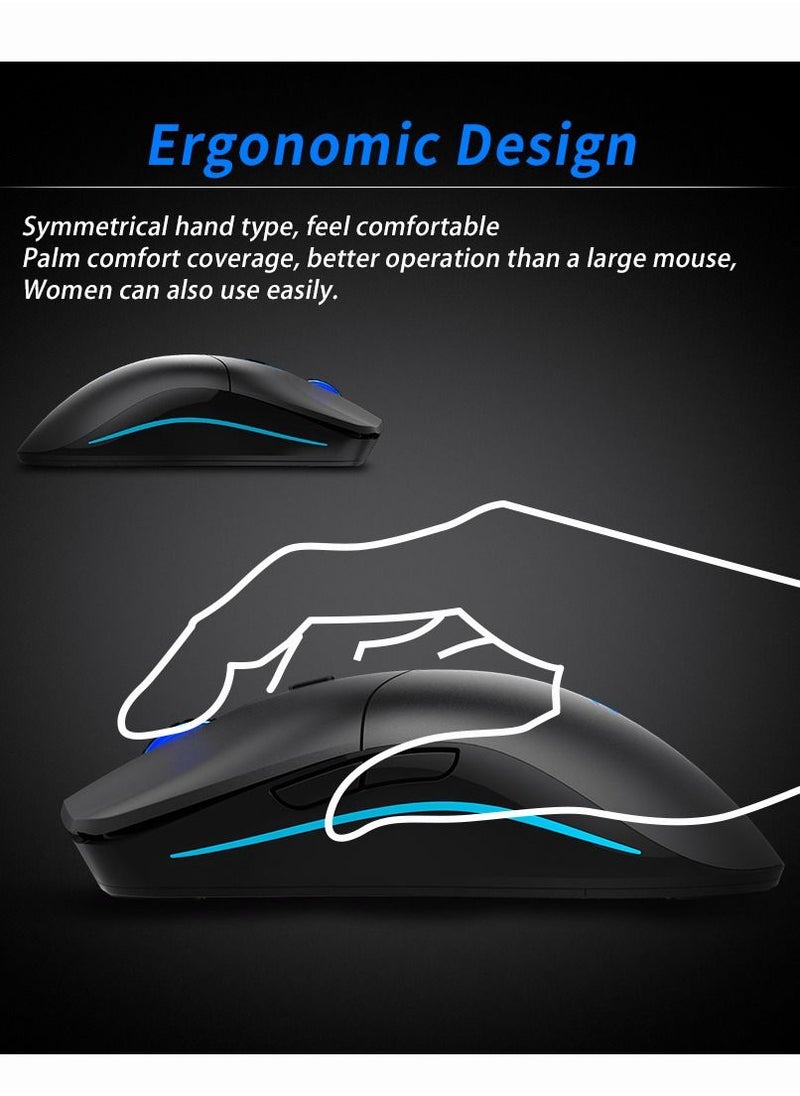 Generic - ZELOTES F-22 2.4GHz Wireless Mouse Gaming Mouse 6 Keys Optical Mice Ergonomic Design with 3 Adjustable DPI for PC Laptop - Image 1