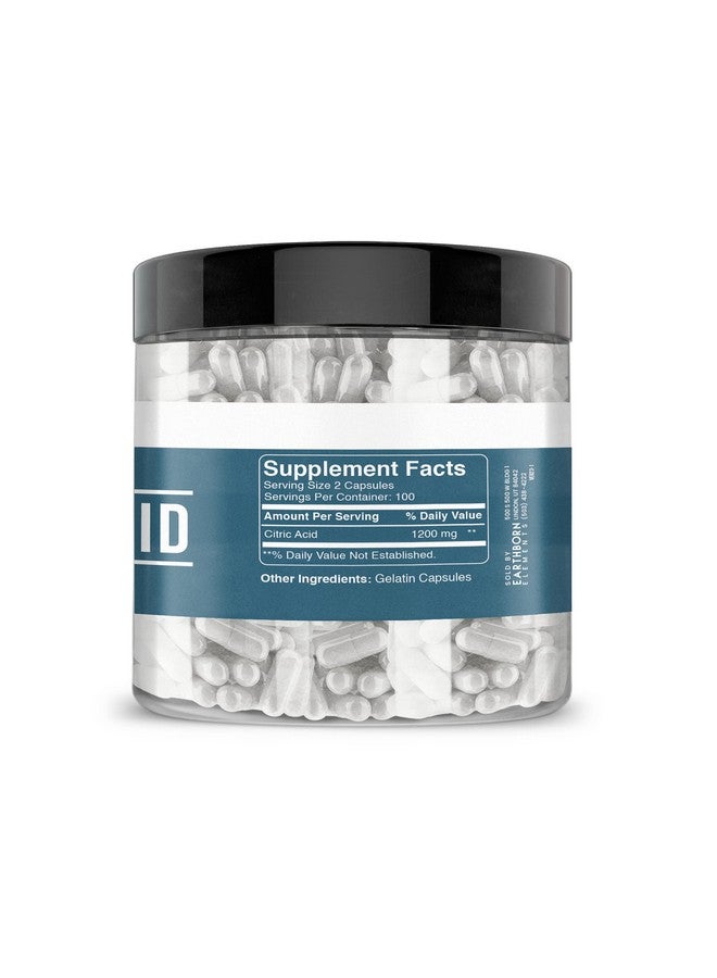Earthborn Elements Citric Acid 200 Capsules, Pure & Undiluted, No Additives - Image 4
