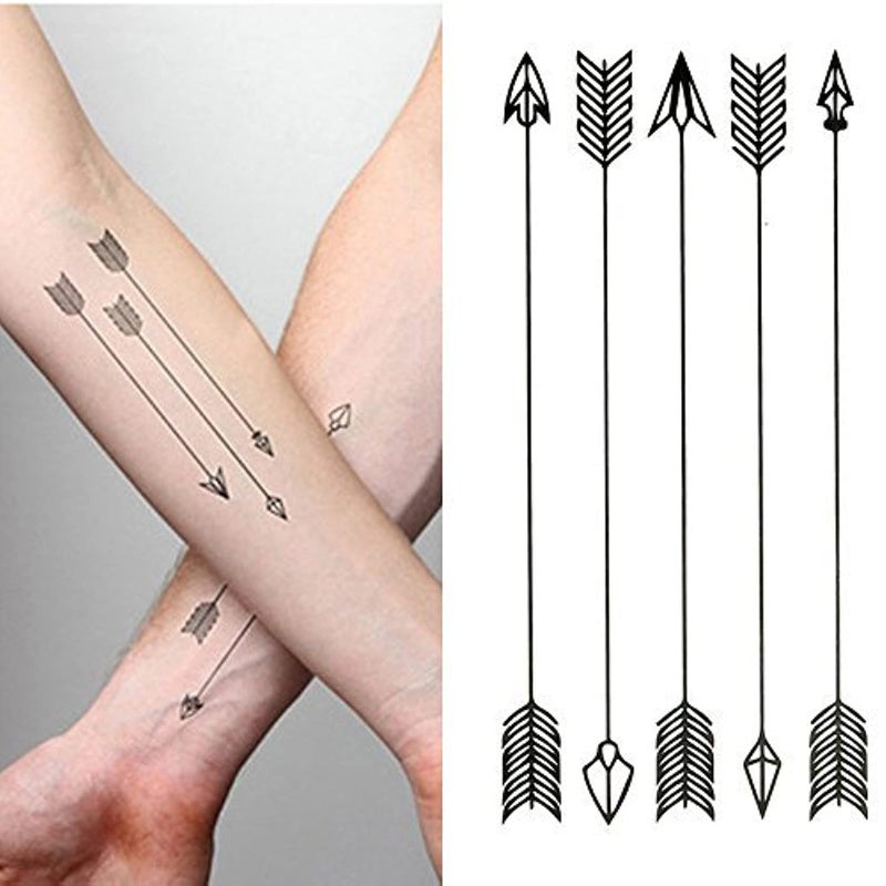 Oottati Small Cute Temporary Tattoo Arrow Arm (Set of 2) - Image 1