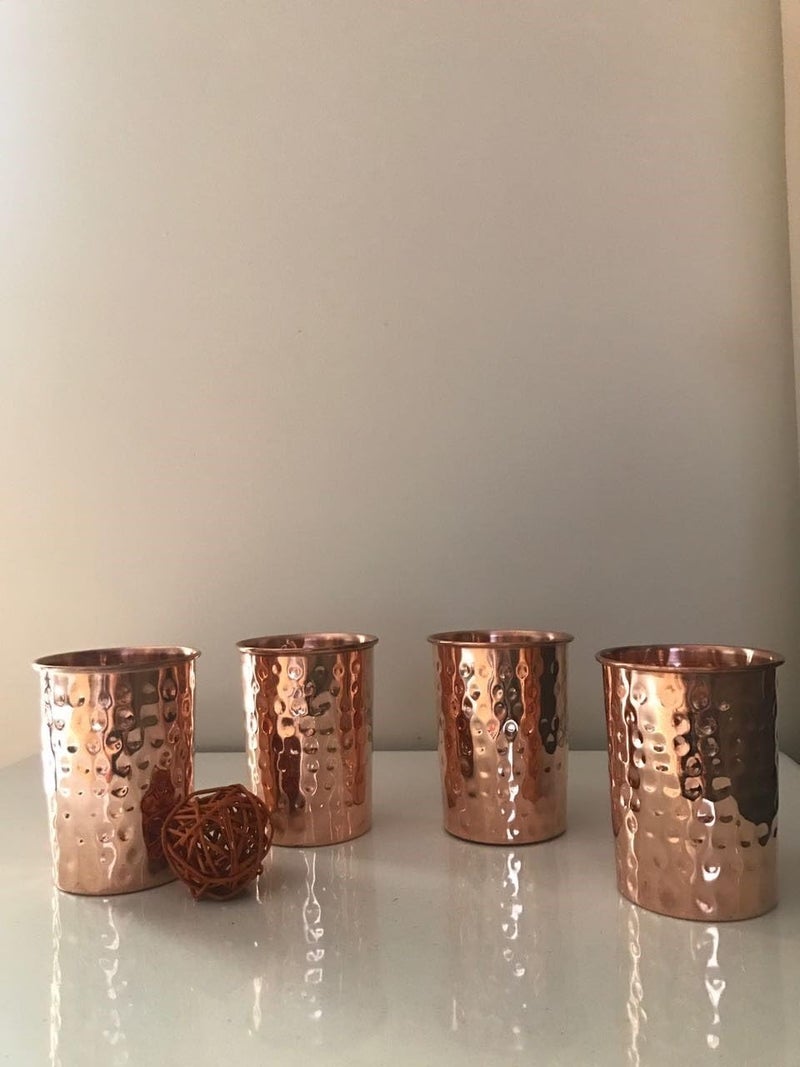 Zap Impex Pure copper hammered glasses moscow mule tumbler (Set of 4) - Image 4
