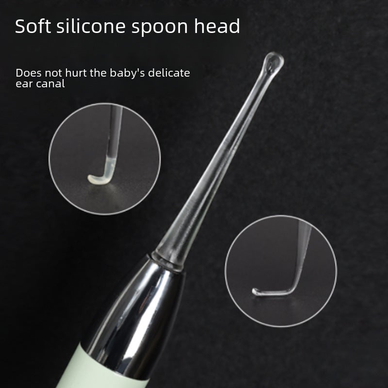 Ear Cleaning Tool with LED Light USB Rechargeable Ear Spoon Set - Child-Friendly Design for Kids and Babies - Image 3