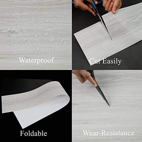 Dureidos 20-Pack 30 Sq.Ft Peel and Stick Floor Tile, Vinyl Plank Flooring, Natural Wood Look, Self Adhesive Durable and Waterproof for Transfer Bedroom, Kitchen, RV, Bathroom and Living Room, 36in×6in - Image 5