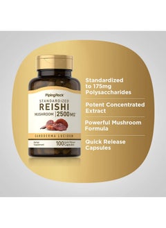 Piping Rock Reishi Mushroom Capsules 500Mg  100 Pills  Standardized Extract  Gluten Free Supplement Nongmo  - Image 4