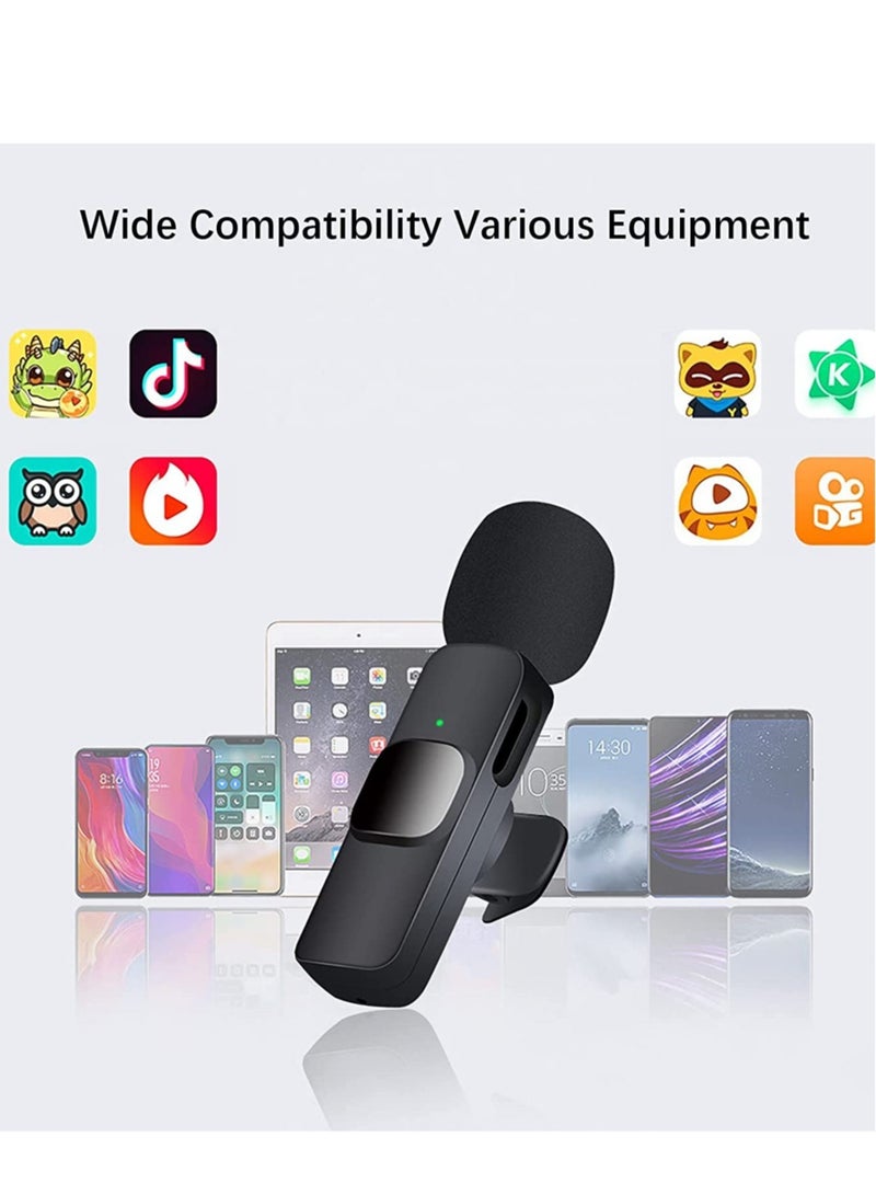 Wireless Lavalier Microphone for iPhone iPad USB C Smartphone, Plug and Play Mini Mic for YouTube TikTok Live Streaming Gaming K Song Recording Auto Noise Reduction (3.5mm 2) - Image 2