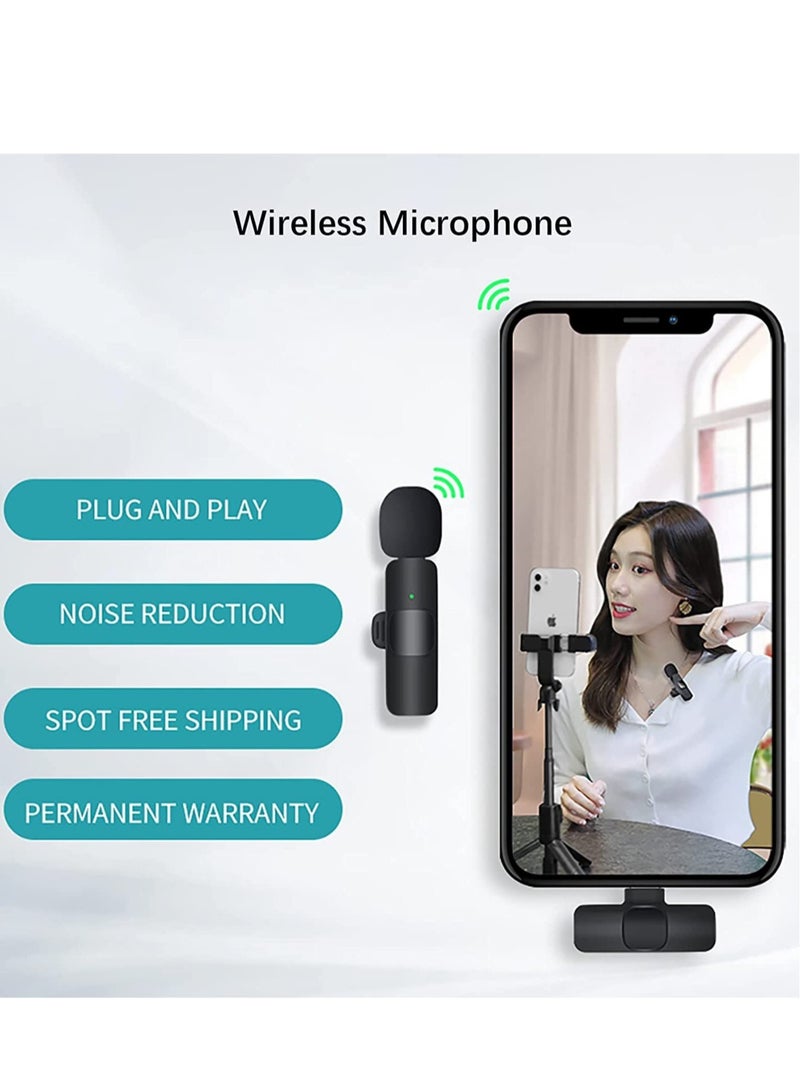 Wireless Lavalier Microphone for iPhone iPad USB C Smartphone, Plug and Play Mini Mic for YouTube TikTok Live Streaming Gaming K Song Recording Auto Noise Reduction (3.5mm 2) - Image 4
